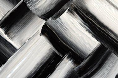 Fırça darbelerinin basit siyah beyaz arkaplanı