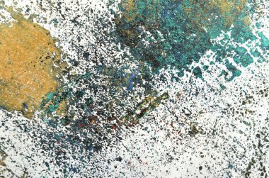 Beyaz kağıttaki boya lekelerinin basit arkaplanı