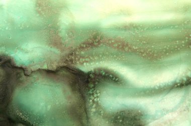 Yeşil tonlardaki çizgilerin soyut sanat arkaplanı