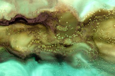 Yeşil tonlardaki çizgilerin soyut sanat arkaplanı