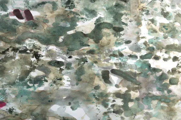 Koyu yeşil renkli mürekkep lekelerinin basit arkaplanı