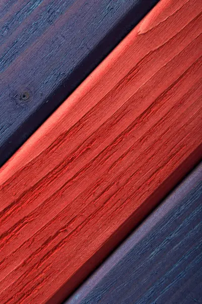 Kırmızı ve mavi renklerde eski ahşap tahtalardan sanat arkaplanı