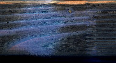 Yanmış mavi tahtalardan yapılmış sanat arkaplanı