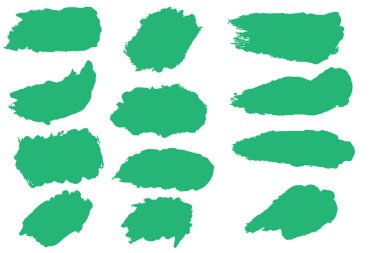 fırça darbeleri beyaz zemin üzerinde bir dizi