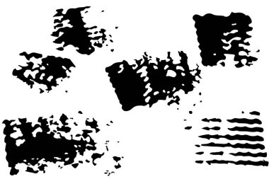 fırça darbeleri beyaz zemin üzerinde bir dizi