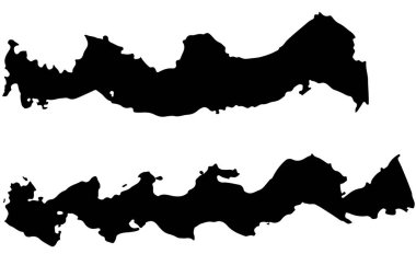 Beyaz arkaplanda uzun fırça darbesi