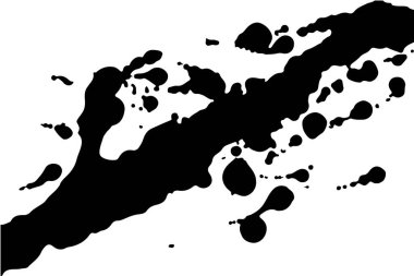 beyaz üzerine sıçramış fırça darbesi