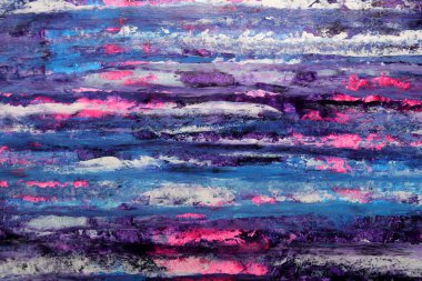 Mavi renkte fırça darbelerinin soyut sanat arkaplanı