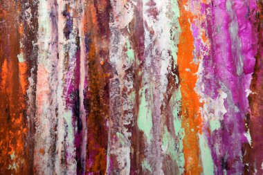 Fırça darbelerinin soyut sanat arkaplanı çok renkli