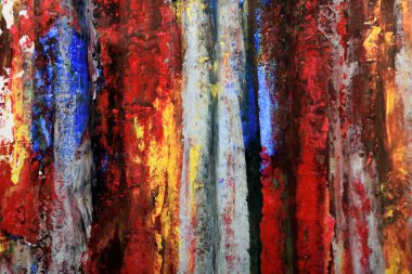Fırça darbelerinin soyut sanat arkaplanı çok renkli