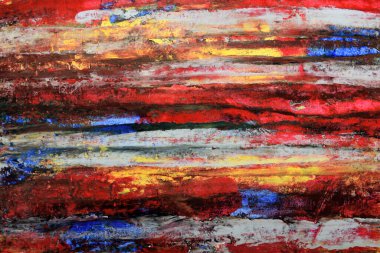 Fırça darbelerinin soyut sanat arkaplanı çok renkli