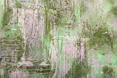 Fırça darbelerinin yeşil renkli kirli sanat arkaplanı