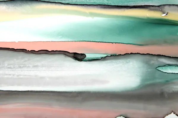 Mürekkep lekelerinin soyut arkaplanı çok renkli