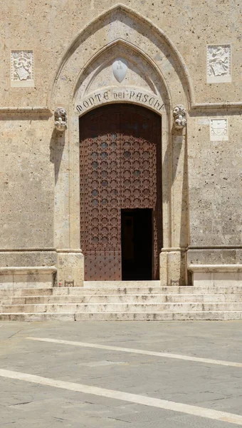 Palazzo Salimbeni Edifício Histórico Siena Sede Banca Monte Dei Paschi — Fotografia de Stock