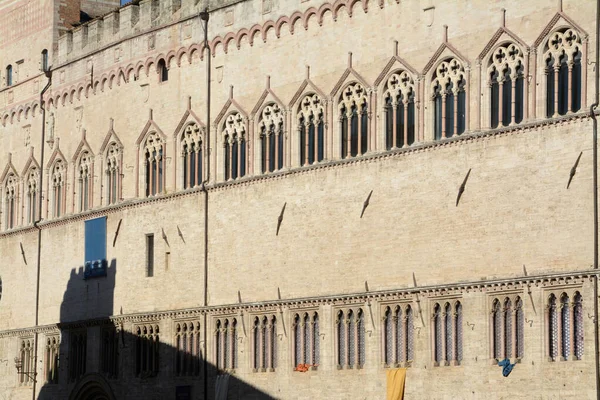 Palazzo Dei Priori Είναι Ένα Από Καλύτερα Παραδείγματα Στην Ιταλία — Φωτογραφία Αρχείου