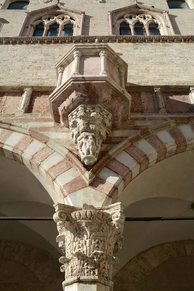 Palazzo Dei Priori Talya Halk Sarayının Iyi Örneklerinden Biri Perugia — Stok fotoğraf