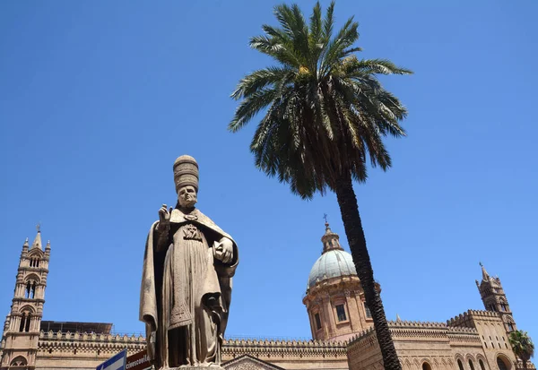 Catedral Estilo Árabe Normando Palermo Principal Local Culto Católico Cidade — Fotografia de Stock