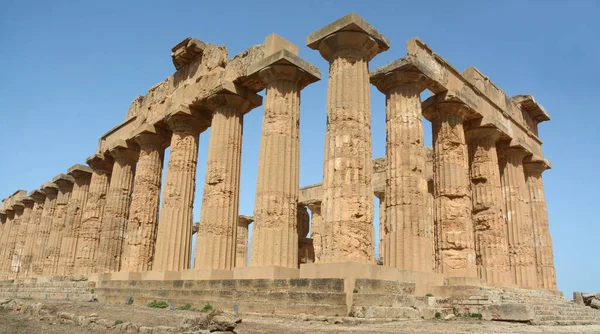 Selinunte Ancient City Located Southwestern Coast Sicily Temple Athena Temple — Stock Photo, Image