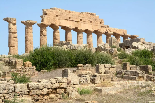 Selinunte Era Uma Cidade Antiga Localizada Costa Sudoeste Sicília Temple — Fotografia de Stock
