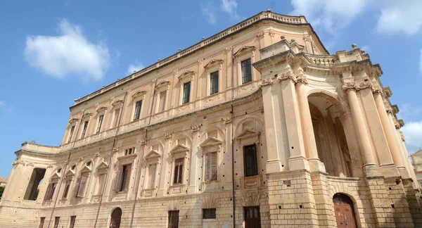 Palazzo Ducezio Está Localizado Noto Sede Prefeitura Nome Honra Ducezio — Fotografia de Stock