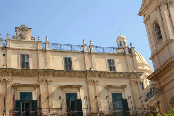 Noto Capital Sicilian Baroque Its Golden Stone Masterpieces Sumptuous Palaces — Stock Photo, Image