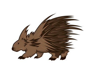 Porcupine with Standing Gesture Illustration