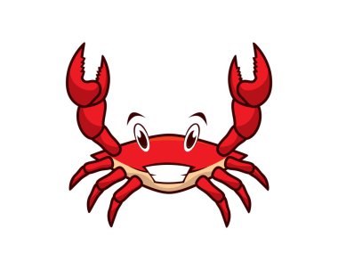 Smiling and Happy Crab Illustration