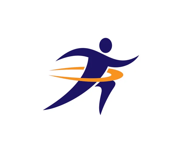 Logo Run Speed Corps Course Design Symbole Vectoriel Illustration — Image vectorielle
