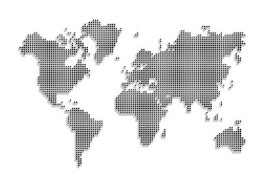 Noktalar Dünya Harita Vektörü hisse senedi çizimi