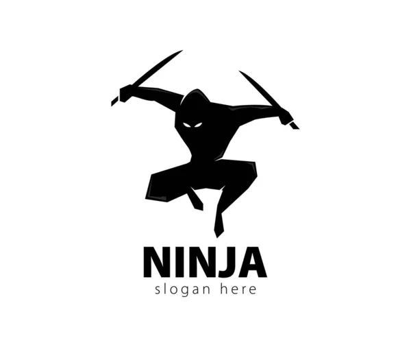 Yaratıcı Ninja Logosu tasarımı illüstrasyonu