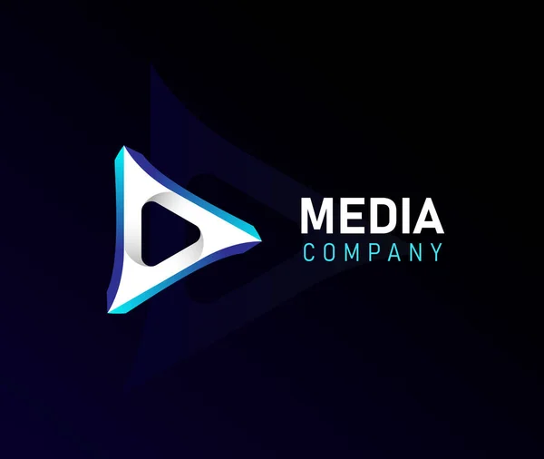 Creative Media App Icon Logo Design — Vector de stoc