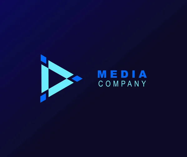 Diseño Del Logotipo Media Company — Archivo Imágenes Vectoriales