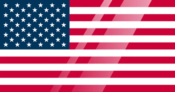 Proporciones Bandera Americana Muy Precisas Luces Extraíbles Diseño Stock Illustration — Vector de stock