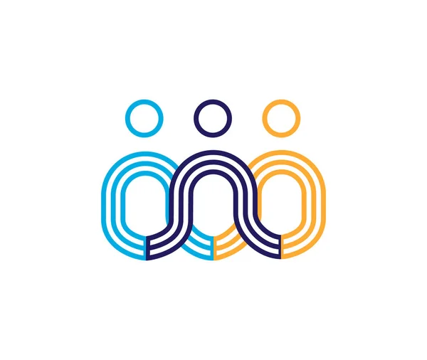 Logo Lien Familial Trois Lignes Version — Image vectorielle