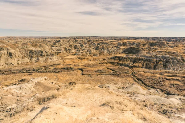 Desolato Paesaggio Del Parco Provinciale Dei Dinosauri Alberta Alberta Canada — Foto Stock