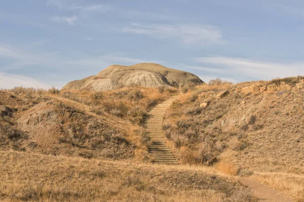 Stairways Alberta Dinosaur Provincial Park Alberta Canada — Stock Photo, Image