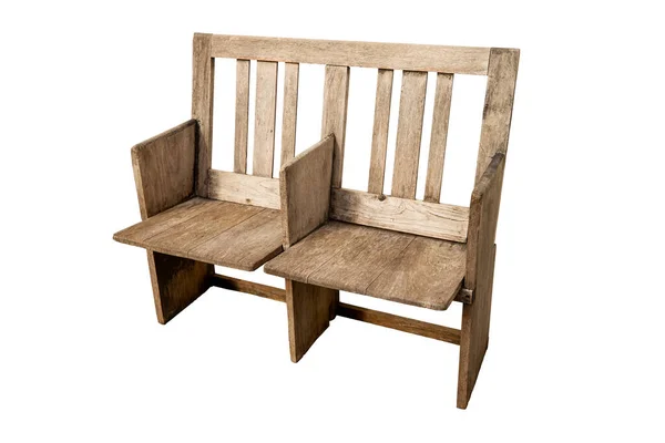 Twin Chairs Made Old Wood Vintage Style — Stock Photo, Image