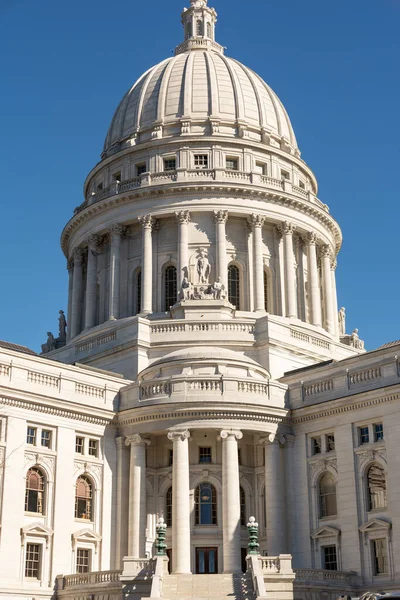 Ochtend Licht Het Wisconsin State Capitol Gebouw Late Herfst Madison — Stockfoto