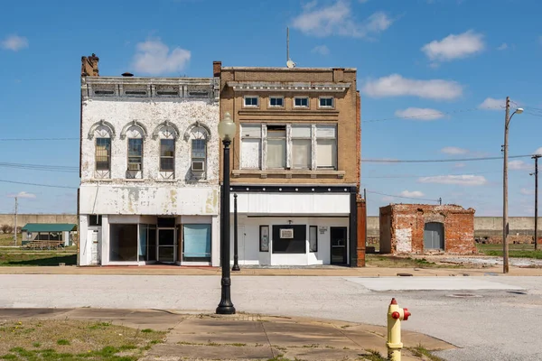 捨てられた町の店の建物 カイロ イリノイ州 アメリカ ロイヤリティフリーのストック画像