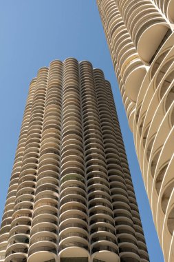 Archetecture and details of the diverse buildings in downtown Chicago. clipart