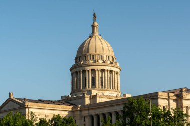 Oklahoma Eyalet Meclis Binası 'nda sabahın erken saatlerinde. Oklahoma City, tamam, ABD.