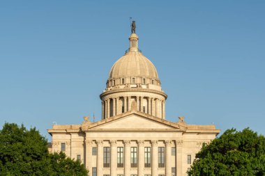 Oklahoma Eyalet Meclis Binası 'nda sabahın erken saatlerinde. Oklahoma City, tamam, ABD.
