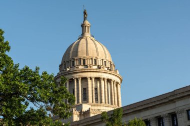 Oklahoma Eyalet Meclis Binası 'nda sabahın erken saatlerinde. Oklahoma City, tamam, ABD.