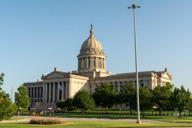 Oklahoma Eyalet Meclis Binası 'nda sabahın erken saatlerinde. Oklahoma City, tamam, ABD.