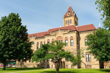 Carrollton kasabasındaki Greene County Adliyesi. Illinois, ABD.