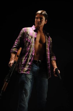 Seksi çocuk fotoğraf için poz veriyor..