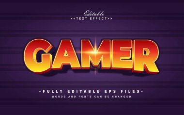 düzenlenebilir 3d oyun metni efekti. Logo metni