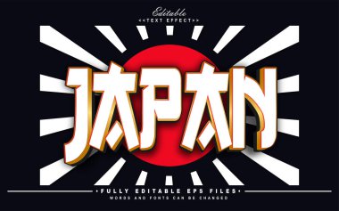 Düzenlenebilir Japonca metin efekti. Logo metni
