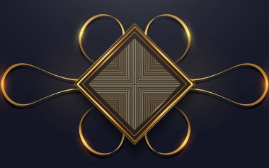 dikdörtgen siyah ve altın renkli arka plan tasarımı