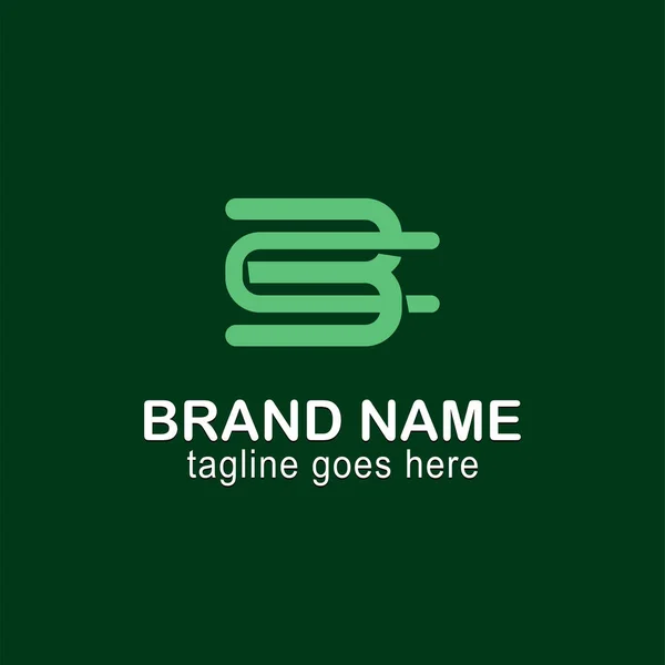 Green Letter Monogram Logo Logotype Design — Stock Vector